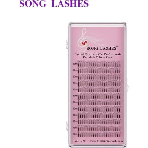 SONG LASHES 0.07 0.10mm thickness High Quality Pre-fanned 2D 3D 4D 5D Volume Lashes Eyelash Extension pre made fans