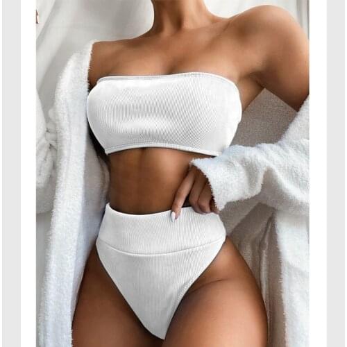 Sexy High Wasit Bikini Push Up Girls Swimwear Swimming Suit for Women Tankini Two Piece Bathing Suit Women Swimsuits Girls Swim