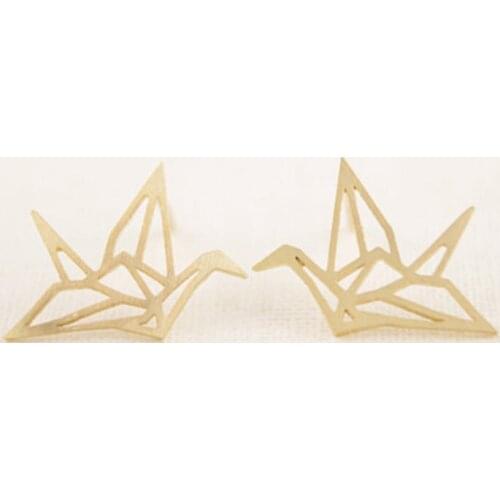 Wholesale Fashion Cutout Bird Earrings Cute Swallow Origami Crane Studs Special Designed For Women Girls Fashion Earring Jewelry