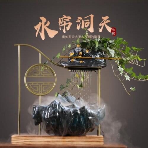 New Chinese style Circulating water humidifier fish tank Zen garden Desktop furnishing articles ceramic office desk accessories