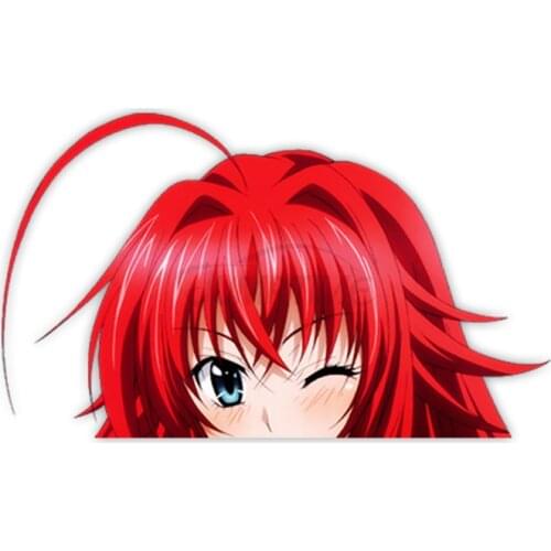 JuYouHui Exterior Accessories Decal Creative Poking Out Cute Beauty Head Stickers Motorcycle Waterproof Window Decals PVC 13cm