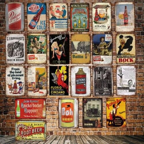 [ WellCraft ] ICE COLD pale beer Metal Plaque Wall Tin Signs Vintage Painting Custom Posters Decor LT-1964