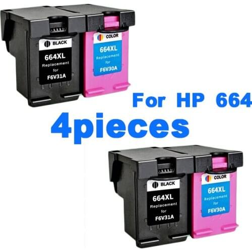 XiongCai 4pcs compatible ink cartridges For HP 664 XL DeskJet 1115 2135 3635 2138 3636 3638 4536 printer cartridge For HP664 XL