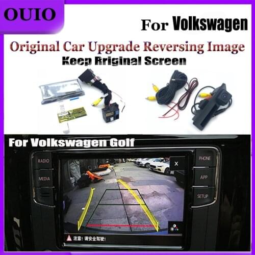 Rear View Camera Decoder For Volkswagen Golf 2012~2019 7 inch interface Original screen upgrade Rear Backup camera Adapter