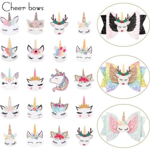 10pcs/lot Personalized Resin Hornhorse Cute Cartoon DIY Accessories For Refrigerator Hairbow Home Decoration Handmade Crafts