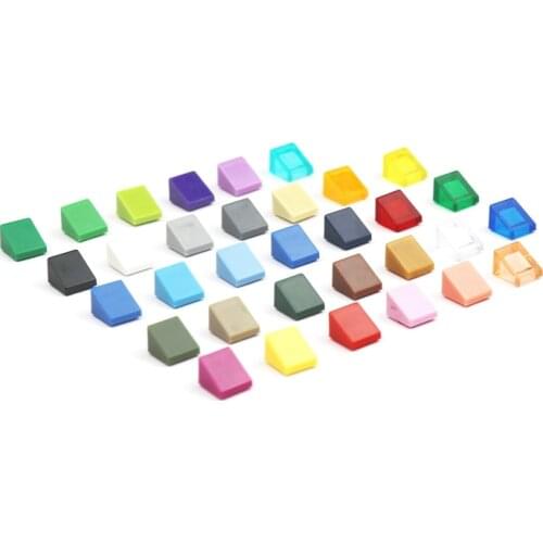 100pcs Bricks Building Blocks Sloped 30° 1x1x2/3 Cheese Slope MOC Blocks Tanks Accessories 54200 Kids DIY Build Technical Toys