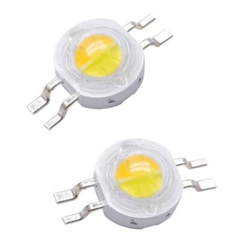 1000PCS/LOT Imitation Lumen Lamp Beads LED 1W - 3W High-power Two-color 3000/6000K White Warm White 700mA Stage lamps