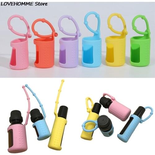 6pcs 5/10/15 ML Silicone Safety Carrying Holder Case Essential Oil Bottle Safety Cover Storage Holder Bottle Accessories