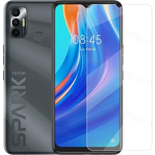 9H Screen Protector For Tecno Spark 7T Clear Glass For Tecno Spark 7T Tempered Glass 9H Protective Phone Film For Tecno Spark 7T