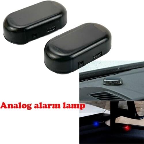 ABS 12 V Car LED Alarm Lights Simulate Imitation Fake Solar Security System Warning Flash Anti-Theft Lamp Universal 2 Colors