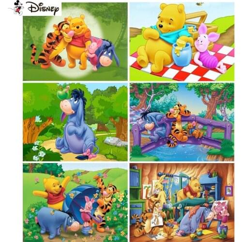 Disney 5D Diamond Pattern Rhinestone Needlework Diy Diamond Painting Cross Stitch "Cartoon winnie the pooh" Diamond Embroidery