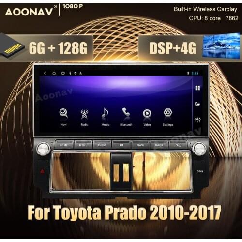 2 din Android 10.0 car radio For Toyota Prado 2010-2017 car stereo auto radio GPS navigator Video Audio Radio Head Unit