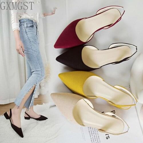 Sandals Women Summer Shoes Short Heels Ankle Strap Woman Work Casual Shoes Brand Sexy Basic Sandals Plus Size 2021 New Style