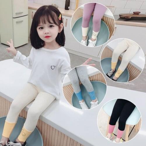 Pants For Girls Patchwork Girls Slim Pants Spring Autumn Child Leggings Casual Style Girl Clothes