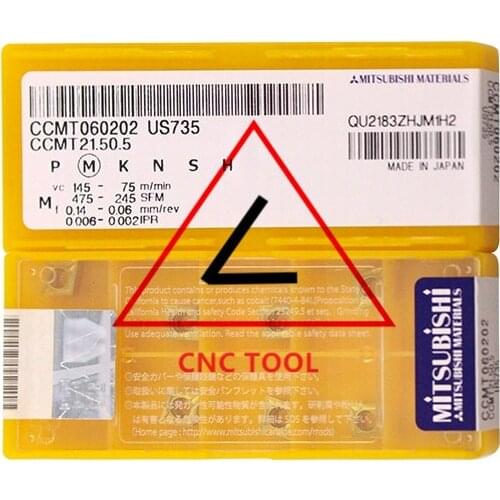 CCMT 060202 US735 10pcs original Mitsubishi turning insert DIAEDGE