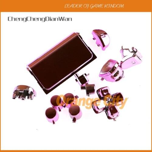 ChengChengDianWan 8sets 20set 100sets Full Chrome Button Mod Game Kit for Playstation 4 PS4 Controller Joystick repair parts