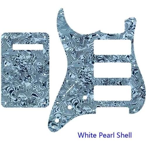 Pleroo Guitar Parts For Left Hande US 11 Mounting Screw Hole Standard ST 3-P90 Strat HHH Humbucker Guitar Pickguard & Back Plate