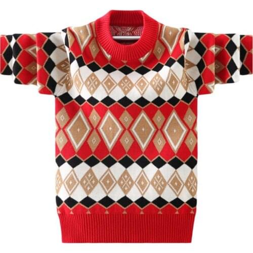Childrens Pullover boys' cotton knitted bottomed sweater