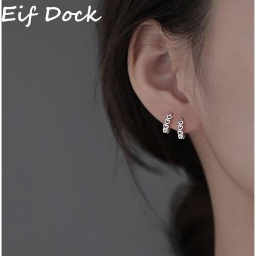Eif Dock Small Hearts Women Hoop Earring Low-key Girl Daily Accessories Love Jewelry Valentines Day Gift Earring