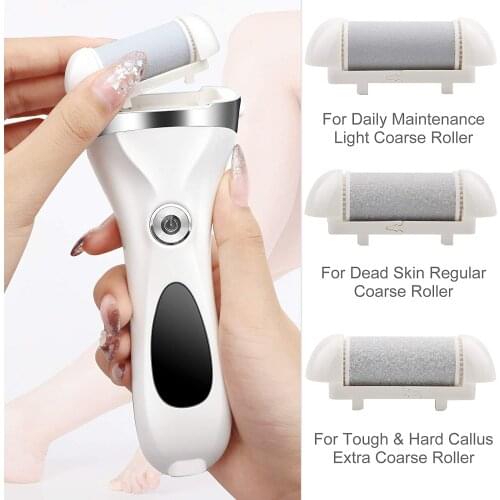 3pcs Foot Care Tool Heads Pedicure Hard Dead Skin Callus Remover Refills Replacement Rollers Foot Files Accessories