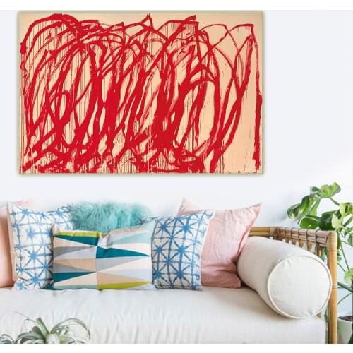 Citon Cy Twombly《Untitled》Canvas Art Oil Painting Artwork Poster Picture Wall Background Decor Home Living Room Decorations