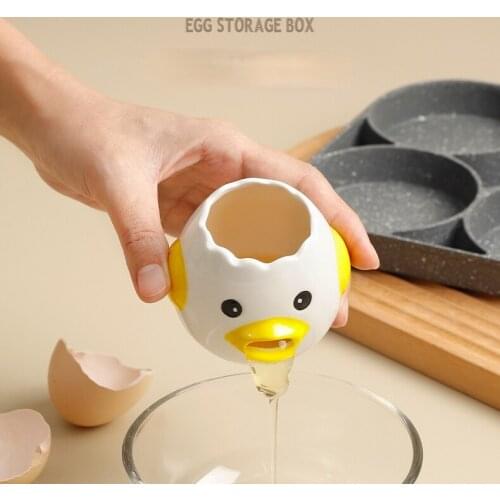 Kawaii Kitchen Cartoon Chicken Egg Separator Ceramic Cartoon Chick Egg Separator Dining Cooking Kitchen Gadget Cute Egg Tools