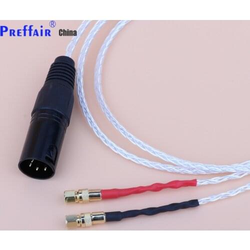 Preffair 6N OCC Copper Silver Plated Upgrade Cable Replacement for HIFI MAN he400 he500 he600 headphone wire