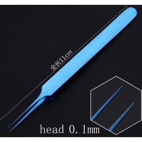 Microscopic instrument tip fine tweezers ophthalmology straight tip tweezers blood vessel tweezers flying line ultra-fine tweeze