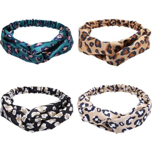 Bohemian Leopard Knot Hairband Ladies Ethnic Wedding Dot Print Pattern Knotted Hairband customized Hair Accessories Head Wrap