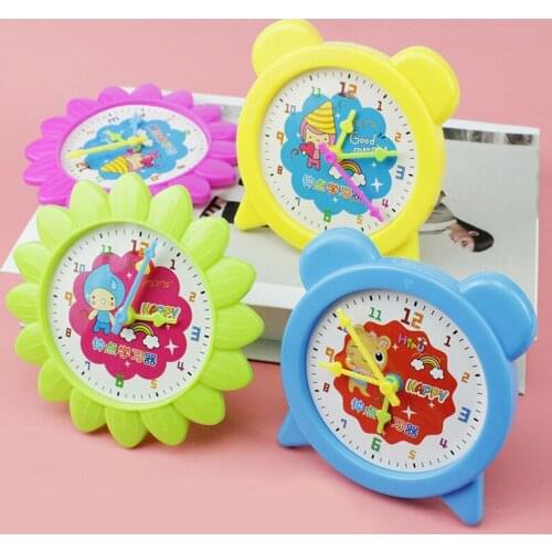 Montessori student learning clock learner teaching aids clock 4 inch 12/24 hours childrens educational toys baby gifts