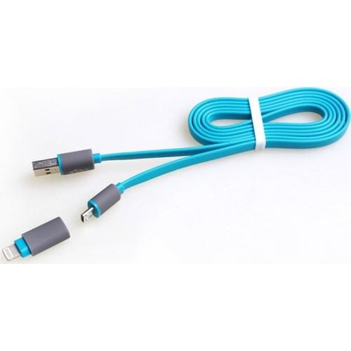 One meter two-in-one data line hanging basket gift data line noodles two-in-one charging wire R-X22