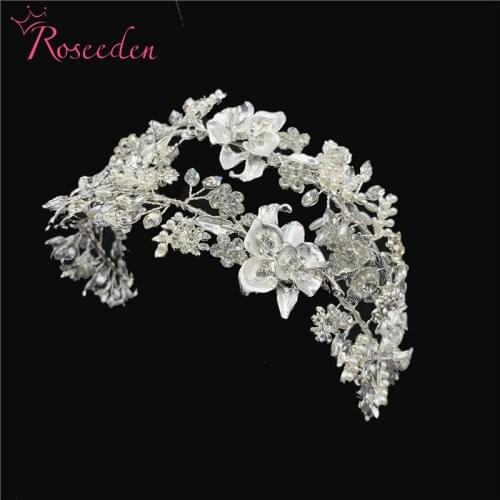 News Wedding Bridesmaid Headband Headpiece Handmade Crystal Royal Bridal Tiara Wedding Hair Accessories Jewelry Crowns RE3417