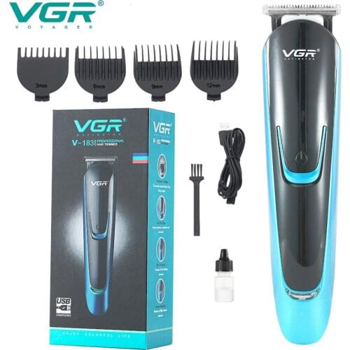 VGR V183 Professional Barber Electric Hair Trimmer Cutting Machine Haircut Rechargeable Nose Ear Beard Haircut Clipper grooming