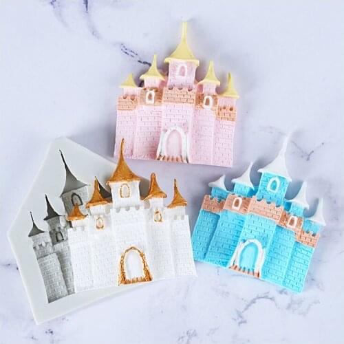PRZY Princess Castle Cake Silicone Mold Cup Wedding Chocolate Fondant Cake Dessert Table Decoration Mould Silicone Rubber 001