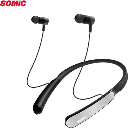 Somic SC1000 Sports Bluetooth earphone with active noise cancelling Neckband Wireless earphones Headset for phones and music