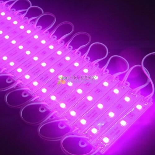Super Bright 20pcs DC 12V 3 Leds 5050 SMD Pink 7512 Waterproof LED Module Light Lamp Free Shipping