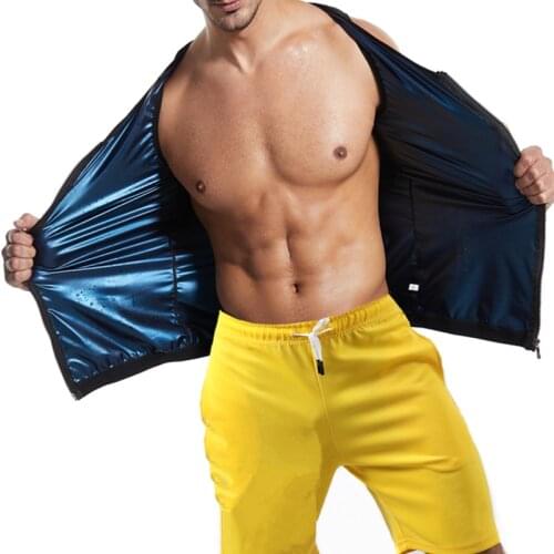 Waist Trainer Sweat Vest for Men Hot Sauna Tank Tops Compression Workout Corset Slimming Body Shaper Thermal Underwear Gym Suits