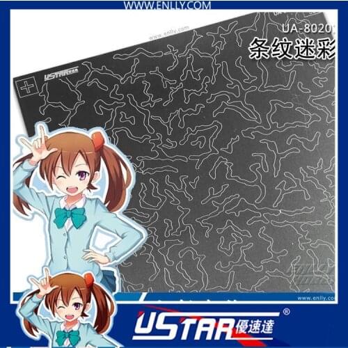 Ustar 80201 Stainless Steel Universal Airbrush Stripes Camo Mask Cutting Mat For Scale Model Modeler Craft Tools Coloring Hobby