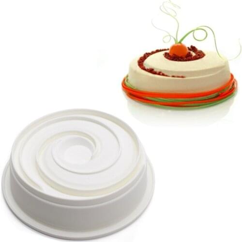 Whirlwind Silicone Mousse Cake Mould Round Mousse Mold Dessert Silicone Mold Cake Bakeware Cake Decorating Tools
