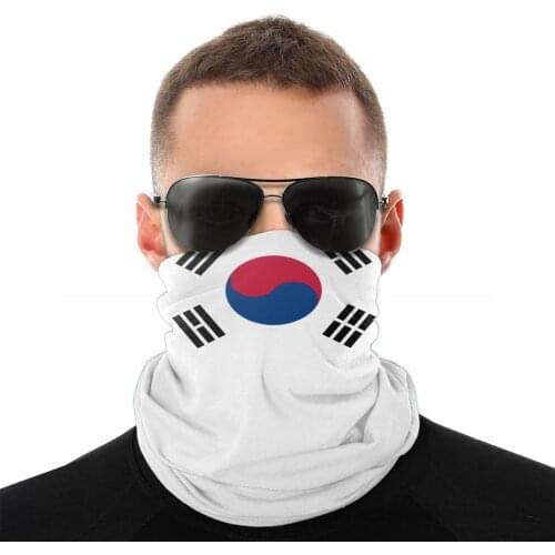 South Korea Flag Scarves Half Face Mask Unisex Fashion Neck Gaiter Seamless Bandanas Dustproof Headwear Cycling Hiking