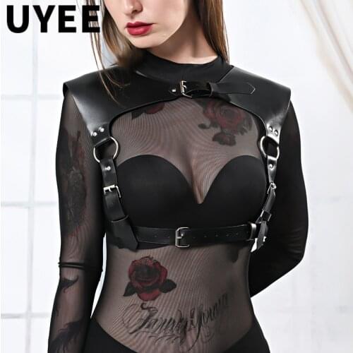 Woman Leather Harness Belt Sexy Body Bondage Gothic Garter Belt Lingerie Harajuku Harness Adjustable Punk Erotic Suspenders