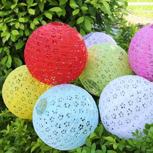 1pc 16 Inch 40cm Chinese Round Hollow Out Paper Lantern Birthday Wedding Valentines Day Decoration Christmas Party Supplies