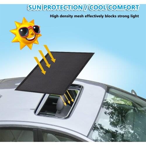 1pc Side Window Sunshades Foldable Car Sunroof Shade Sunshade Car Mosquito Skylight Blind Shading Net Car sunroof Window 20Jly9