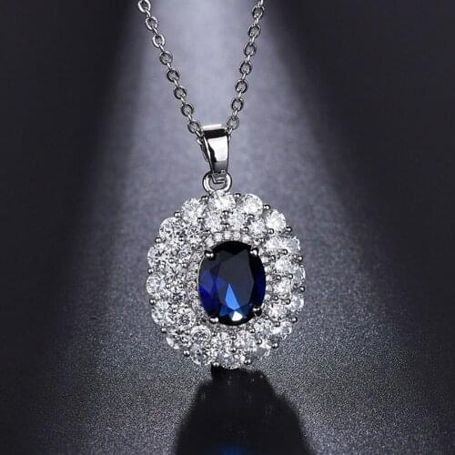 11.11 Sale New Famous Brands Design Luxurious Womens Jewellery Necklace For Bridal Wedding Full With CZ Pendants Jewelery Gift