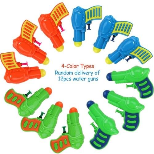 12/18pcs Water pistol Guns Toys Plastic Water Squirt pool Toy For Kids Watering Game Party Outdoor Beach Sand Toy (Random Color)