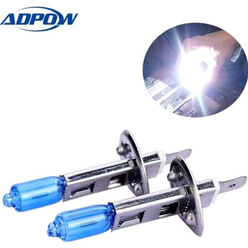 2pcs H1 55W 12V Super Bright White Fog Lights Halogen Bulbs 6000k High Power Car Headlight Lamp Car Light