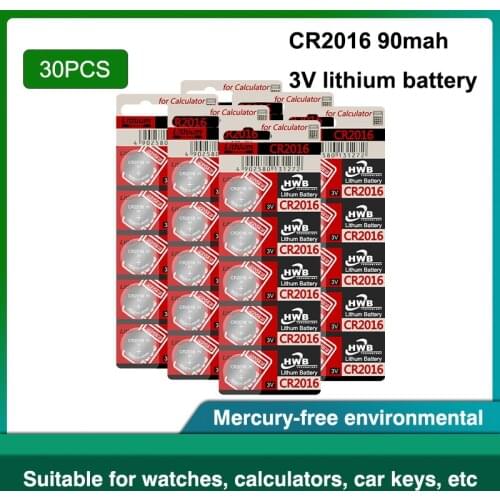 30PCS/LOT 3V cr2016 For maxell Top Quality Lithium Battery Button Battery Watch Coin Batteries cr 2016 DL2016 ECR2016
