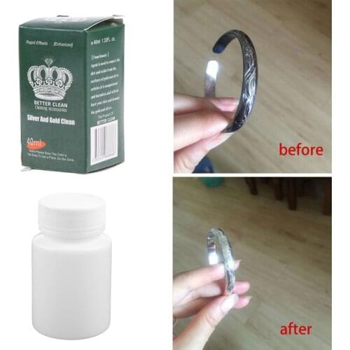 40ML Jewelry Cleaning Polishing Cloth Liquid Anti-Tarnish Gold Cleaner