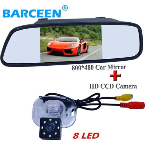 5" car monitor and car reversing camera 170 angle+8 led car auto parking camera for KIA FORTE for Hyundai Verna Sloaris Sedan