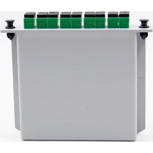 5pcs 1x8 LGX box fiber Splitter GEPON FTTH SM SC/APC 1*8 PLC optical coupler Cassette Plannar waveguide type free shipping ELIN